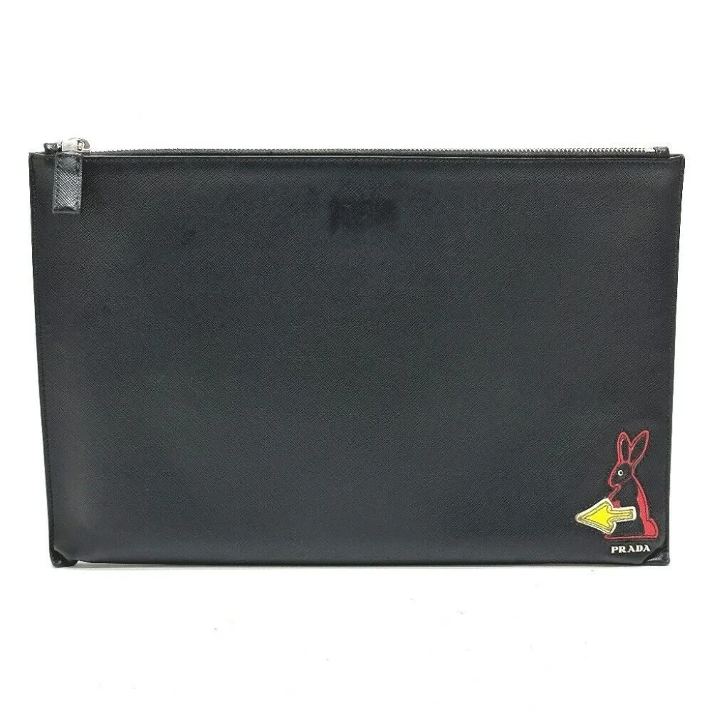 PRADA logo rabbit Bag Clutch bag